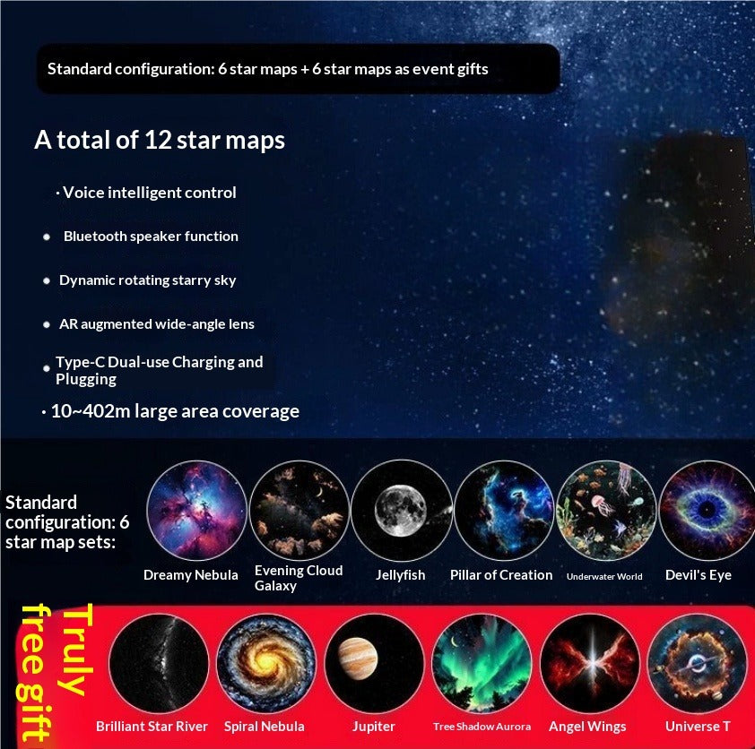 USB Starry Sky Projection Night Light